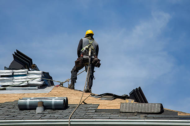 Professional Gutter Installation technician working in Mount Sinai, NY